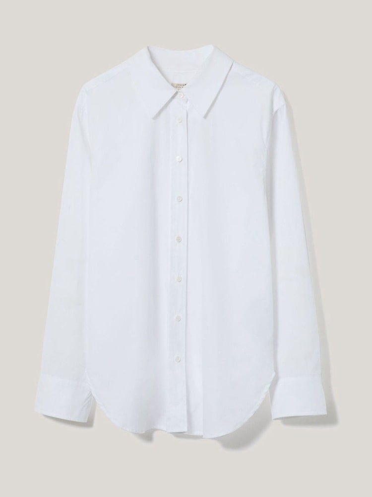 Jigsaw White Poplin 100% Cotton Shirt - Image 6 of 6
