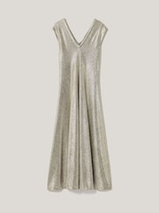 Jigsaw Gold Metallic Jersey Maxi Dress - Image 5 of 5