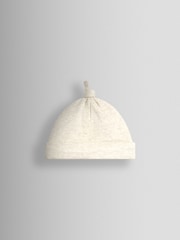 Oso natural - JoJo Maman Bébé Embroidered Baby Hat - Imagen 2 de 3