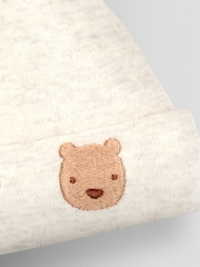 Oso natural - JoJo Maman Bébé Embroidered Baby Hat - Imagen 3 de 3