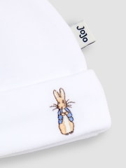 JoJo Maman Bébé White Peter Rabbit™ Baby Hat - Image 3 of 3