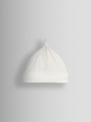 JoJo Maman Bébé Cream Highland Cow Embroidered Baby Hat - Image 2 of 3