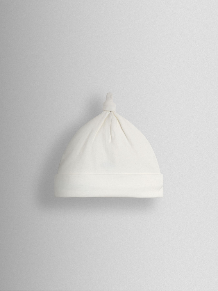 JoJo Maman Bébé Cream Highland Cow Embroidered Baby Hat - Image 2 of 3