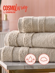 Cosmo Living 6 Pack Natural Supersoft Towel Bale - Image 6 of 6