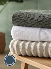 Silentnight 6 Pack Natural Ribbed Cotton Towel Bale - Image 6 of 6