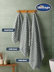 Silentnight 6 Pack Grey Ribbed Cotton Towel Bale - Image 2 of 6