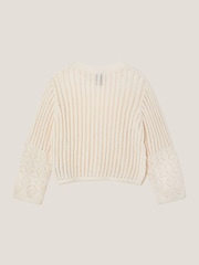 Monsoon Natural Cropped Knit 100% Cotton Jumper - Image 2 of 3