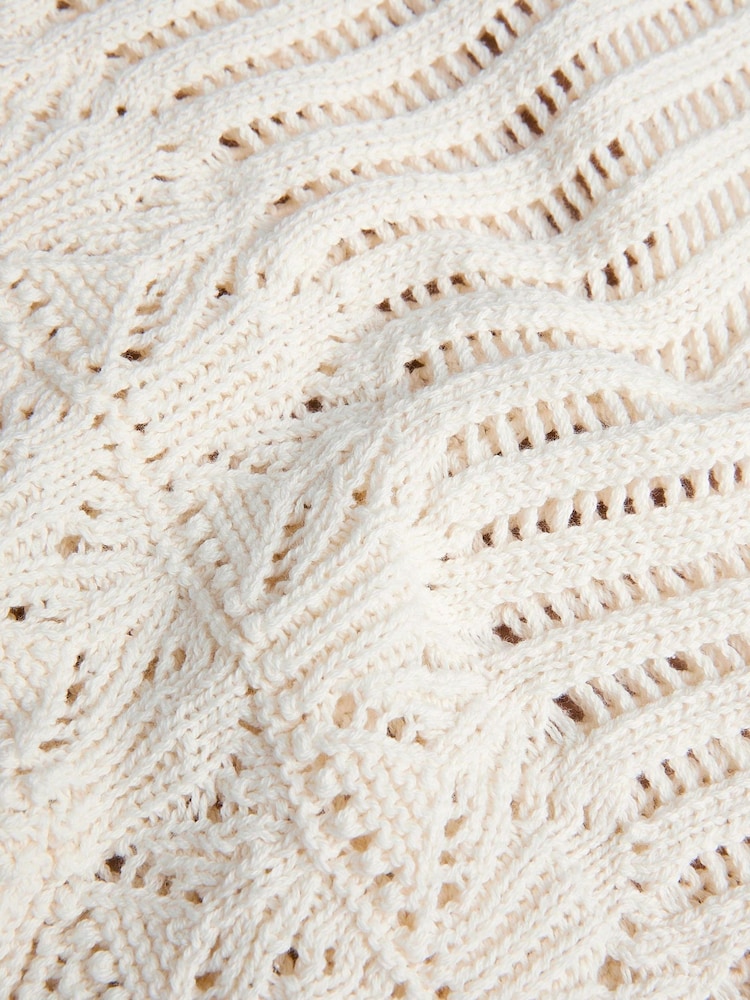 Monsoon Natural Cropped Knit 100% Cotton Jumper - Image 3 of 3 Monsoon Natural Cropped Knit 100% Cotton Jumper - Image 3 of 3