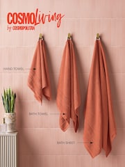 Cosmo Living 6 Pack Burnt Pink Supersoft Towel Bale - Image 2 of 6