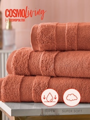 Cosmo Living 6 Pack Burnt Pink Supersoft Towel Bale - Image 6 of 6