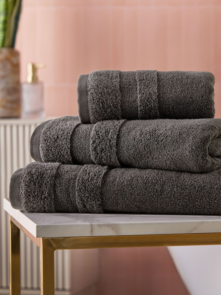 Cosmo Living 6 Pack Charcoal Supersoft Towel Bale - Image 1 of 6