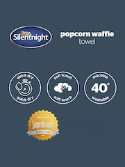 Silentnight 6 Pack Green Popcorn Waffle 6 Pack Towel Bales - Image 6 of 6