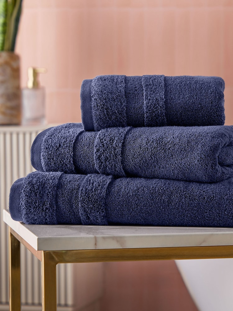 Cosmo Living 6 Pack Navy Supersoft Towel Bale - Image 1 of 6
