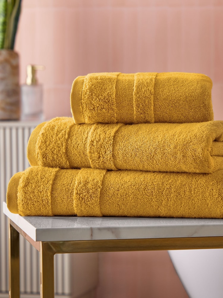 Cosmo Living 6 Pack Ochre Supersoft Towel Bale - Image 1 of 6