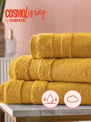 Cosmo Living 6 Pack Ochre Supersoft Towel Bale - Image 6 of 6