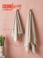 Cosmo Living 4 Pack Natural Textured Cotton Towel Bale - Image 2 of 6