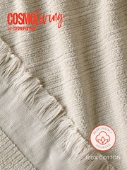 Cosmo Living 4 Pack Natural Textured Cotton Towel Bale - Image 3 of 6