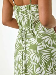 Roman Green Petite Printed Button Through Dress - Image 5 of 5
