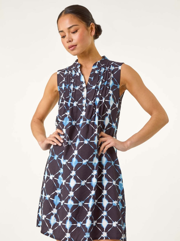 Roman Petite Geometric Pintuck Pocket Dress - Imagen 1 de 5 Roman Petite Geometric Pintuck Pocket Dress - Imagen 1 de 5
