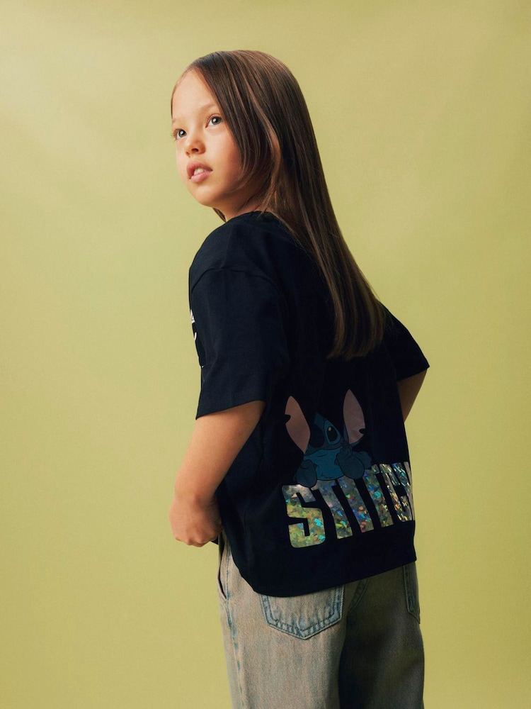 Name It Black Disney Lilo And Stitch Back Print Graphic T-Shirt - Image 2 of 5 Name It Black Disney Lilo And Stitch Back Print Graphic T-Shirt - Image 2 of 5
