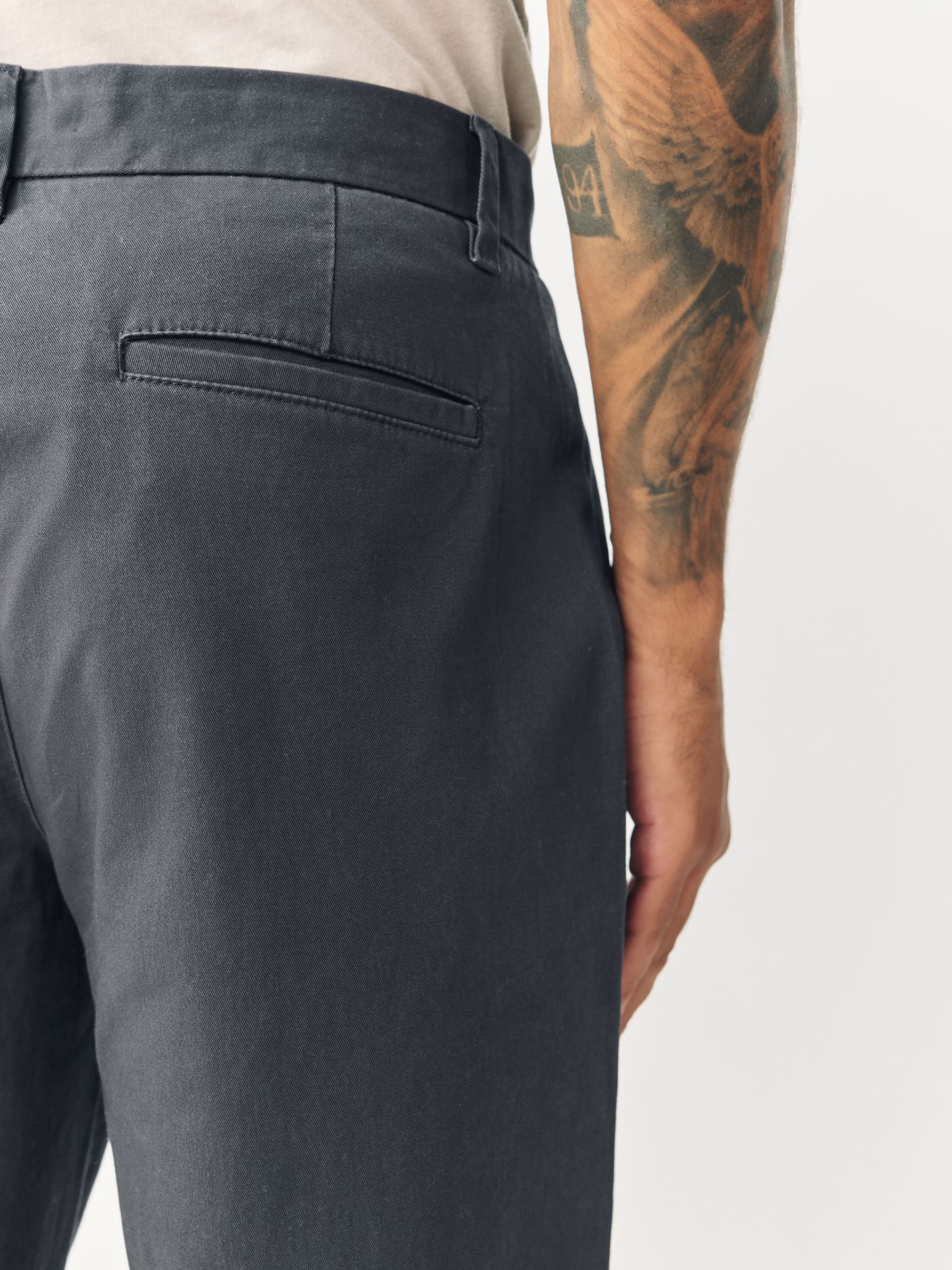 Buy Grey Relaxed Fit Stretch Chinos Trousers from Next Romania