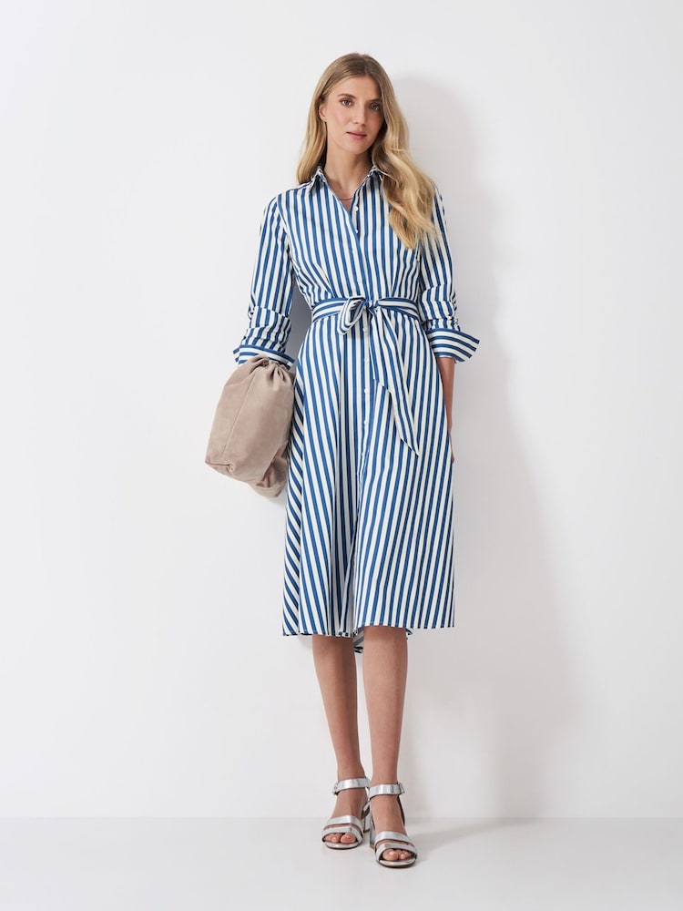 Crew Clothing Stripe 100% Cotton Shirt Dress - Imagen 1 de 5 Crew Clothing Stripe 100% Cotton Shirt Dress - Imagen 1 de 5