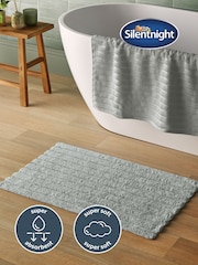 Silentnight Grey Ribbed Cotton Bath Mat - Image 2 of 6