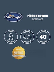 Silentnight Grey Ribbed Cotton Bath Mat - Image 4 of 6