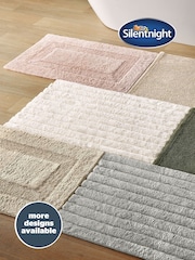 Silentnight Grey Ribbed Cotton Bath Mat - Image 5 of 6