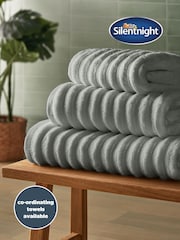 Silentnight Grey Ribbed Cotton Bath Mat - Image 6 of 6