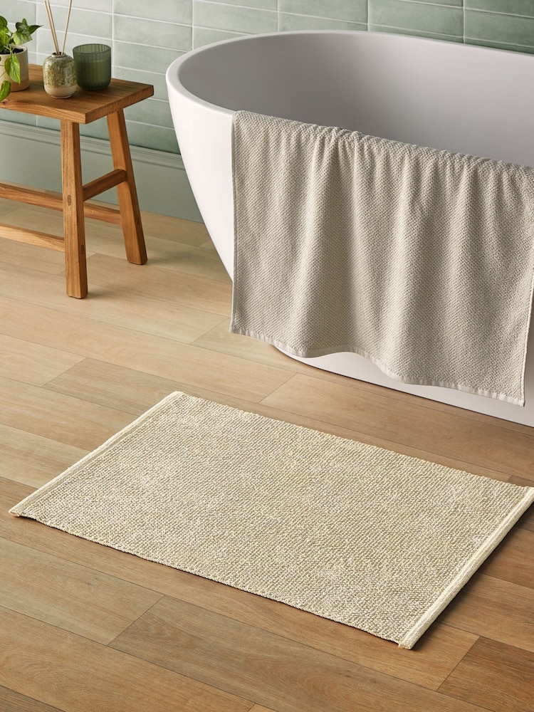 Silentnight Natural Textured Knot Bath Mat - Image 1 of 6