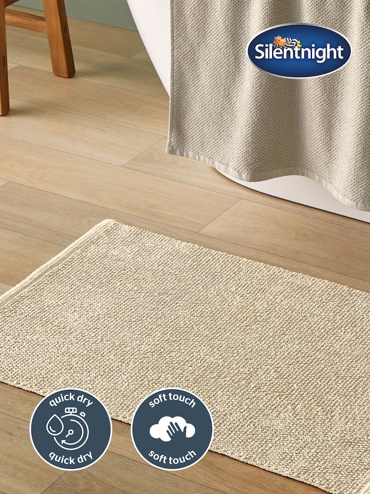 Silentnight Natural Textured Knot Bath Mat - Image 2 of 6 Silentnight Natural Textured Knot Bath Mat - Image 2 of 6