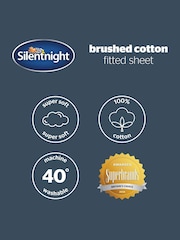 Silentnight Natural 100% Brushed Cotton Fitted Sheet - Image 6 of 6