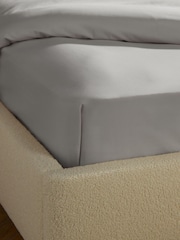 Silentnight Grey 100% Brushed Cotton Fitted Sheet - Image 1 of 6