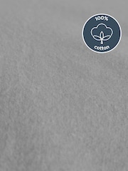 Silentnight Grey 100% Brushed Cotton Fitted Sheet - Image 2 of 6