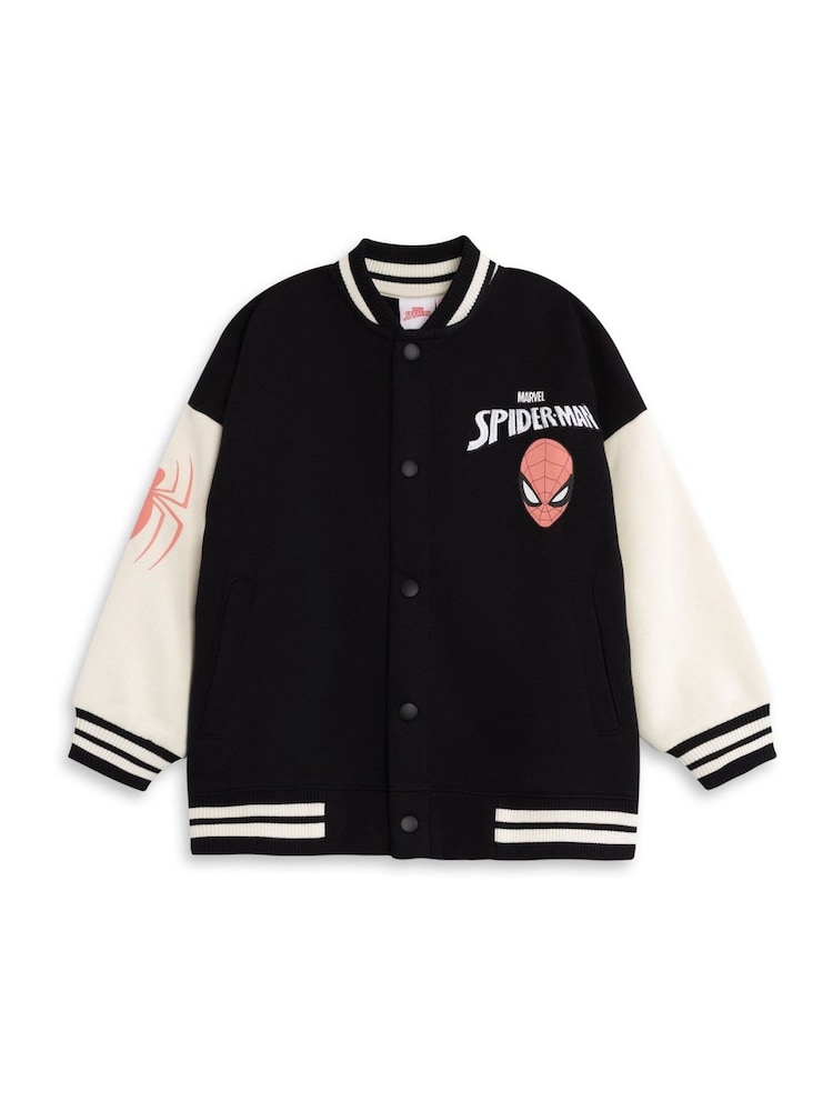 Vanilla Underground Black Boys Marvel Spiderman Bomber Jacket - Image 1 of 6