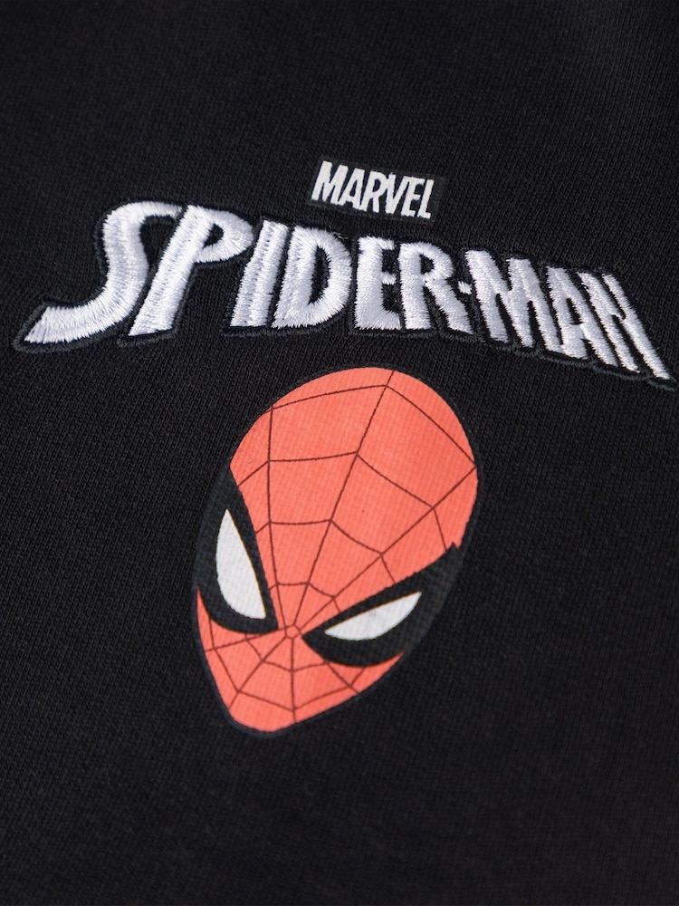 Vanilla Underground Black Boys Marvel Spiderman Bomber Jacket - Image 6 of 6