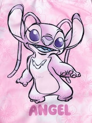 Vanilla Underground Pink Girls Disney Lilo & Stitch Multicoloured Angel Swimming Costume Swimsuit - Image 3 of 6