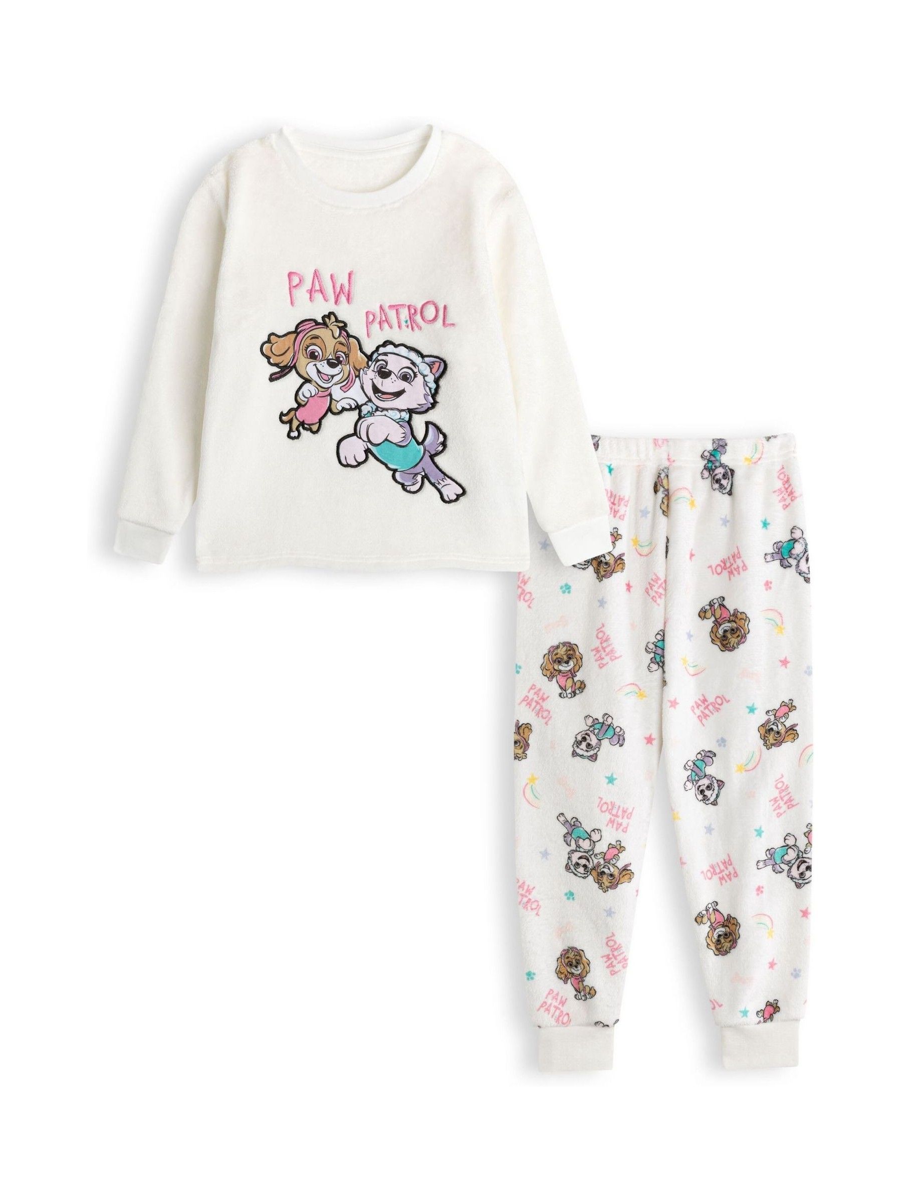 Paw Patrol (5-6 Years) Long Sleeve Long Leg Pyjama Set (Girls Off-White) - Image 4