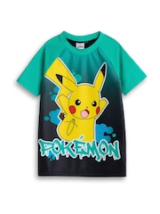 Vanilla Underground Green Boys Pokemon Pikachu Rash Vest - Image 1 of 6
