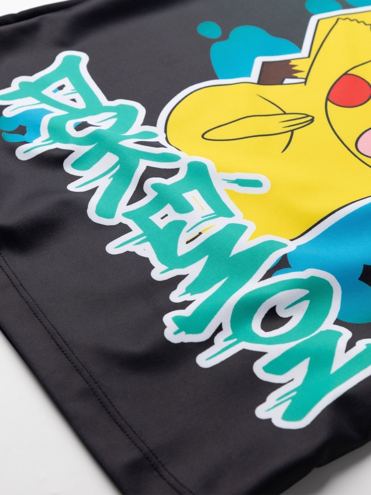 Vanilla Underground Green Boys Pokemon Pikachu Rash Vest - Image 6 of 6