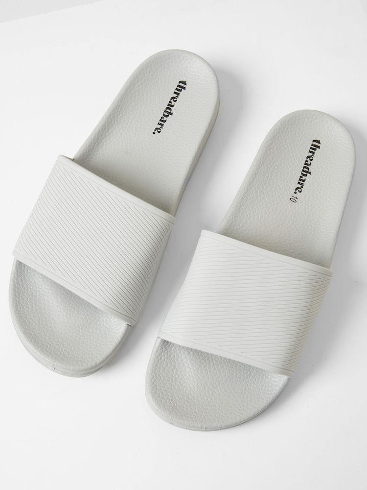 Threadbare Grey Sliders - Image 1 of 4 Threadbare Grey Sliders - Image 1 of 4