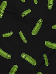 Vanilla Underground Black Mens Rick And Morty Black Swim Shorts - Image 3 of 5