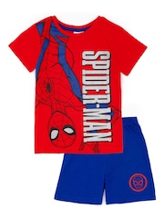 Vanilla Underground Boys Marvel Spiderman Short Sleeve Short Leg 100% Cotton Pyjamas Set - صورة 1 من 5