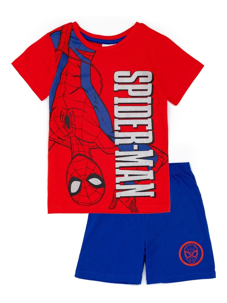 Vanilla Underground Boys Marvel Spiderman Short Sleeve Short Leg 100% Cotton Pyjamas Set - صورة 1 من 5
