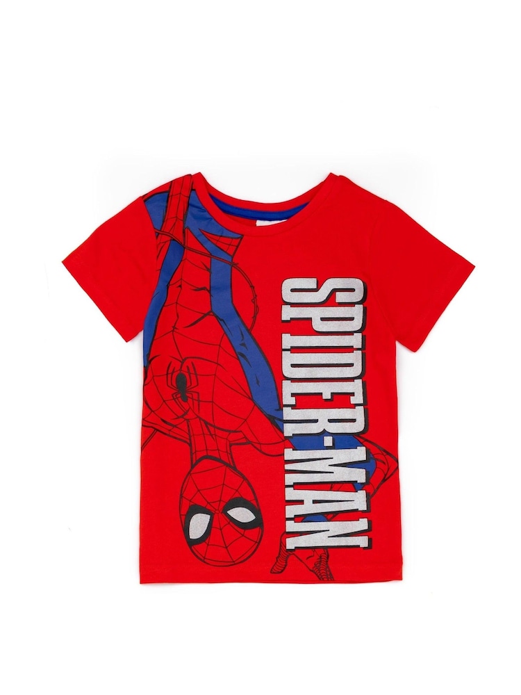 Vanilla Underground Boys Marvel Spiderman Short Sleeve Short Leg 100% Cotton Pyjamas Set - صورة 2 من 5