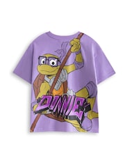 Vanilla Underground Purple Boys Teenage Mutant Ninja Turtles Donnie Short Sleeved T-Shirt - Image 3 of 7