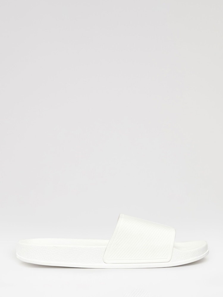 Threadbare White Sliders - Image 1 of 4
