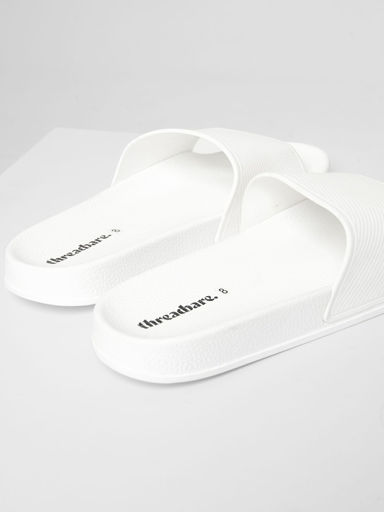 Threadbare White Sliders - Image 4 of 4