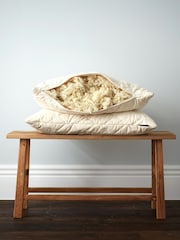 Woolroom Cream Deluxe Washable Wool King Size Pillow - Image 4 of 4